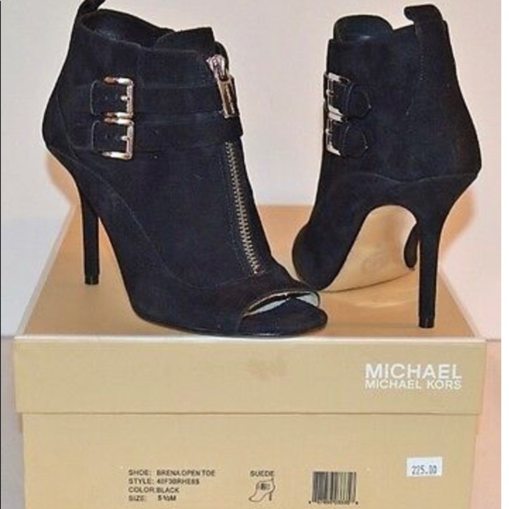 MICHAEL Michael Kors black suede Brena bootie size 6.5